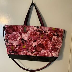 New with tag, Victoria’s Secret floral, tote, pink, and black